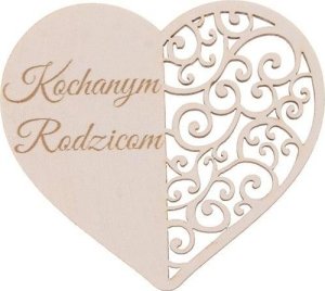 Drewniany napis - Kochanym Rodzicom 5szt biały 1
