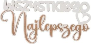 Drewniany napis - Wszystkiego najlepszego 5szt 1