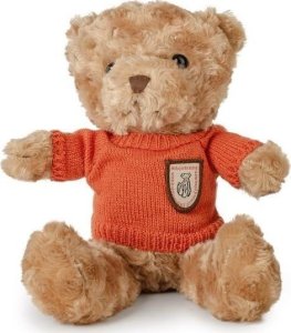 Miś kudłaty 22cm w sweterku pomarańczowy 1
