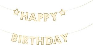 Baner papierowy Happy Birthday mix 220x14.5cm 1