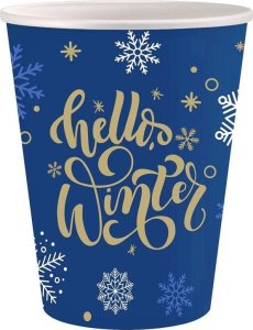 Kubeczki papierowe Hello Winter Blue 250ml 6szt 1