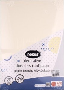 Papier wizytówkowy A4/20ark kremowy - prążki 1