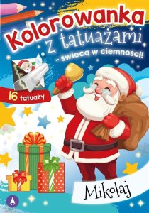 Kolorowanka z tatuażami Mikołaj 1