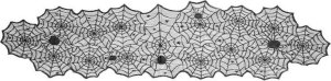Bieżnik pajęczyna czarny 185x45cm 1