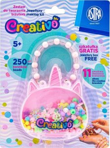 Zestaw koralików Unicorn 250szt + 2m gumek ASTRA 1