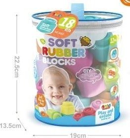 Klocki miękkie 18szt 1