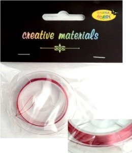 Drut miedziany 0.3mm 10mb czerwony 1