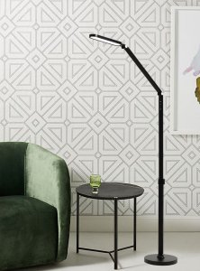 LED floor lamp G.LUX GD-BENO-F, 13W, 3000-5000K, 700lm, dimmable, black color, 140cm 1