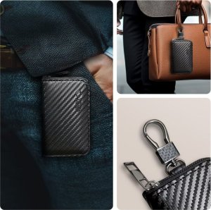 KLATKA FARADAYA TECH-PROTECT KLR300 POUCH KEYLESS RFID SIGNAL BLOCKER CASE CARBON 6