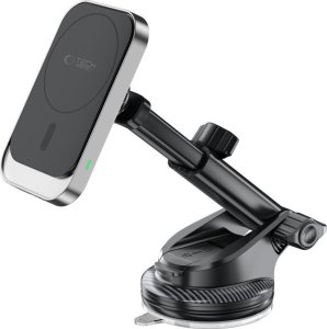TECH-PROTECT MM15W-V9 MAGNETIC MAGSAFE DASHBOARD & VENT CAR MOUNT WIRELESS CHARGER 15W BLACK 3