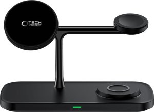 TECH-PROTECT QI15W-A45 3IN1 MAGNETIC MAGSAFE WIRELESS CHARGER BLACK 4