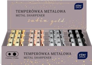 Temperówka podwójna metal Satin Gold (24szt) 1