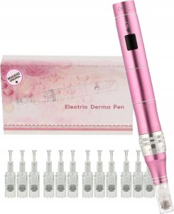 DERMA PRO Bezprzewodowy Derma Pen urządzenie do Mezoterapii + 12 Kartridży 1