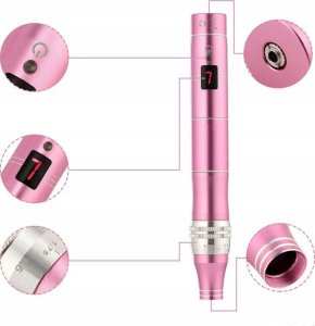 DERMA PRO Bezprzewodowy Derma Pen urządzenie do Mezoterapii + 12 Kartridży 3