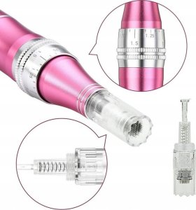 DERMA PRO Bezprzewodowy Derma Pen urządzenie do Mezoterapii + 12 Kartridży 4