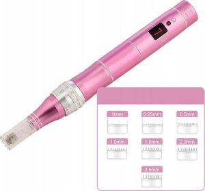 DERMA PRO Bezprzewodowy Derma Pen urządzenie do Mezoterapii + 12 Kartridży 5