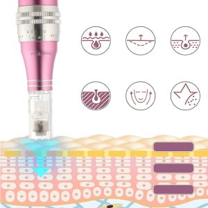 DERMA PRO Bezprzewodowy Derma Pen urządzenie do Mezoterapii + 12 Kartridży 9