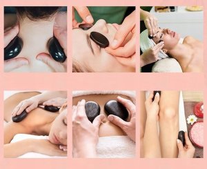 Masażer Eleeels Zestaw do masażu gorącymi kamieniami bazalt 2