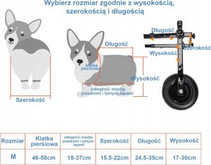 Wózek inwalidzki dla psów średnich ras - tylne łapy, rozmiar M Braders 4
