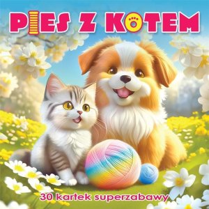 Pies z kotem. 30 kartek superzabawy kolorowanka 1