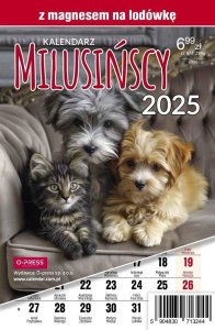 Kalendarz 2025 A5 Miesięczny Milusińscy z magnesem 1