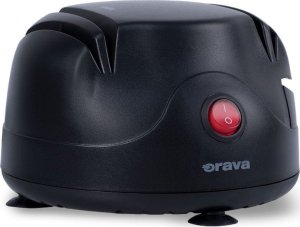ORAVA elektrická bruska na nože a nůžky, dvoustupňový ostřící systém, kompaktními rozměry, černá 1