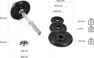 Spokey Hantle Egir żeliwne 2 x 10 kg 6