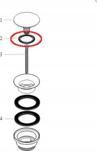 Hansgrohe HG uszczelnienie t/push-open bv. HGnr. 50100 2