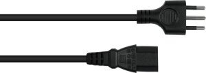 Kabel zasilający Alcasa Kabelmeister SK6530-S018 kabel zasilające Czarny 1,8 m CEI 23-16 IEC C13 2