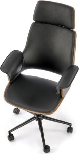 Fotel biurowy WEBER orzech/czarny HALMAR 4