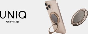 UNIQ Gripfit 360 Magnetic Mount&Kickstand Magnetic Holder gray/flint gray 4