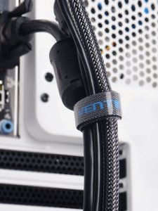 Organizer Vention opaska kablowa z rzepem do kabli nylonowa czarna 1 szt. 8