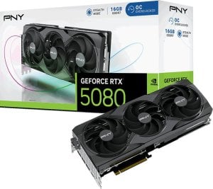 Karta graficzna PNY GeForce RTX 5080 Overclocked 16GB GDDR7 (VCG508016TFXPB1-O) 1