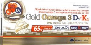 Olimp Gold Omega 3 D3+K2 - 30 Kapsułek 1