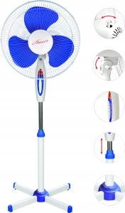 Wentylator podłogowy stojący VT-02 40W- 40cm 1