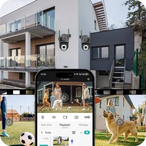 PODWÓJNA KAMERA WIFI IP SMART ZEWNĘTRZNA OBROTOWA 6MPX APLIKACJA ULTRA HD [EUROLOOK K-10 Dual] 5