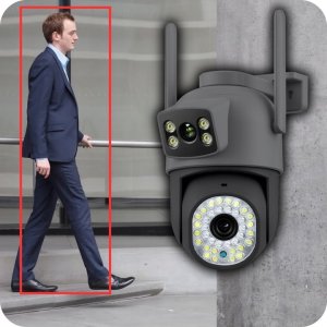 PODWÓJNA KAMERA WIFI IP SMART ZEWNĘTRZNA OBROTOWA 6MPX APLIKACJA ULTRA HD [EUROLOOK K-10 Dual] 8