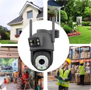 PODWÓJNA KAMERA WIFI IP SMART ZEWNĘTRZNA OBROTOWA 6MPX APLIKACJA ULTRA HD [EUROLOOK K-10 Dual] 9