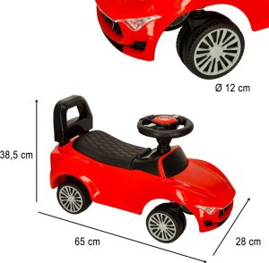 Jeździk pchacz samochód z dźwiękiem i światłami czerwony 5