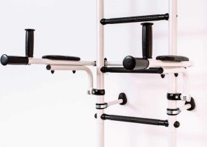 Poręcze do ćwiczeń podnoszone do drabinki gimnastycznej czarny 4