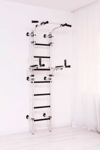 Poręcze do ćwiczeń podnoszone do drabinki gimnastycznej czarny 6