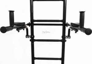 Poręcze do ćwiczeń podnoszone do drabinki gimnastycznej czarny 8