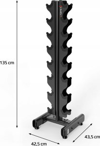 STR36 STOJAK NA CIĘŻARKI I HANTELKI PIONOWY SEMI COMMERCIAL HMS 3