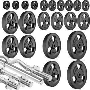 Marbo Sport Zestaw gryfów i obciążeń gumowanych 172 kg - Marbo Sport 2
