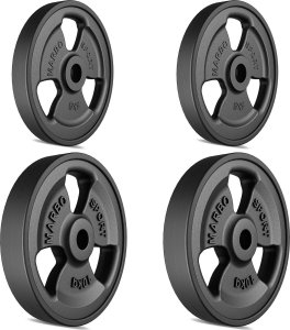 Marbo Sport Zestaw obciążeń gumowanych 30 kg / 2 x 10 kg + 2 x 5 kg - 2