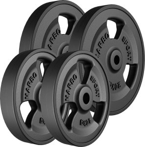 Zestaw obciążeń gumowanych 60 kg / 2 x 20 kg + 2 x 10 kg - Marbo Sport 1