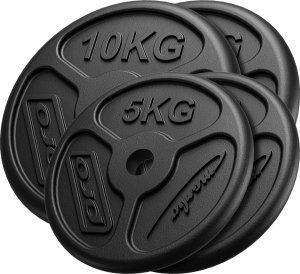Zestaw obciążeń żeliwnych slim 30 kg / 2 x 10 kg + 2 x 5 kg - Marbo Sport 1