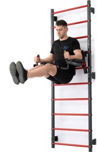Marbo Sport Zestaw MHU1 | Drabinka gimnastyczna metalowa MH-U204 +  poręcz i drążek 2w1 MH-U205 - Marbo Sport 15