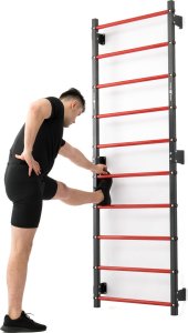 Marbo Sport Zestaw MHU1 | Drabinka gimnastyczna metalowa MH-U204 +  poręcz i drążek 2w1 MH-U205 - Marbo Sport 5