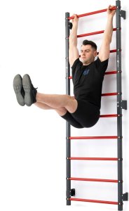 Marbo Sport Zestaw MHU1 | Drabinka gimnastyczna metalowa MH-U204 +  poręcz i drążek 2w1 MH-U205 - Marbo Sport 7